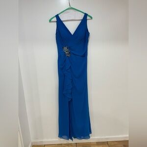 Women’s Faviana prom formal dress size 12 junior blue gem